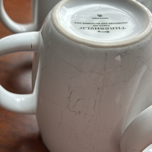 5 white Threshold Mugs - Picture 11 of 12